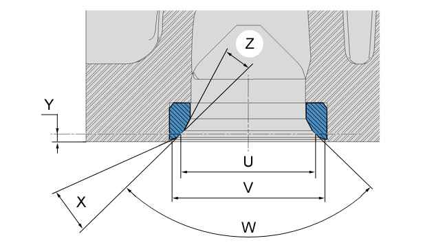 Характеристики : Седла и направляющие втулки клапанов 3.3. Размещение - Седла выпускных клапанов