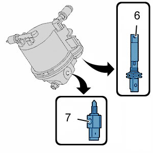 Снятие – установка : Топливный фильтр  1. Рекомендуемое оборудование