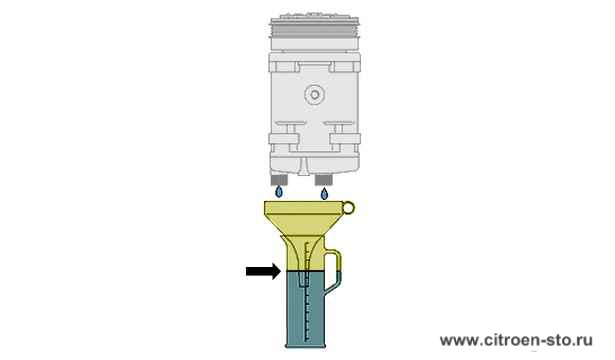 Проверка : компрессор кондиционера воздуха 4. Слив - заливка : компрессор кондиционера воздуха