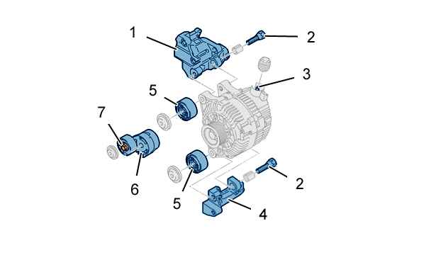 Моменты затяжки : Двигатели DV4TD - DV4TED 9.4. Для автомобилей без кондиционера - Рулевой гидравлический усилитель