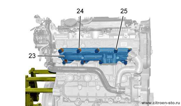 Разборка : Двигатель 1.5. Сторона выпускных клапанов