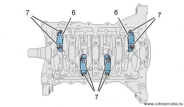 Сборка : Двигатель 3.3. Поршней с шатунами в сборе