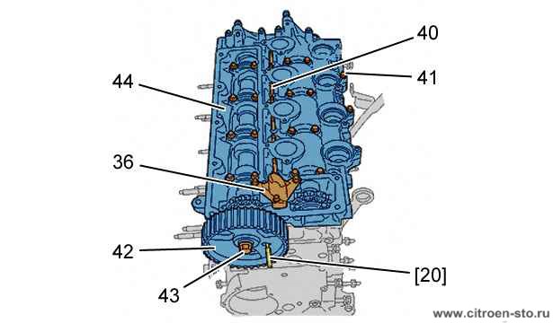 Сборка : Двигатель 16. Головка цилиндров