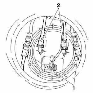 Снятие – установка : Датчик заднего колеса 1.1. Со стороны лючка доступа к топливному насосу