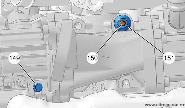 Сборка : Двигателя DW12 2.7. Турбокомпрессор / Клапан системы рециркуляции отработавших газов (DW12M)