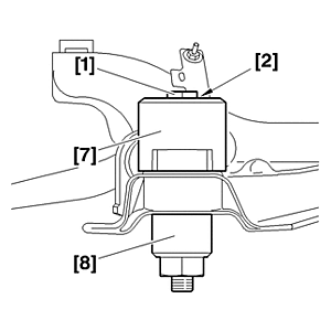 Снятие – установка : Сайлент-блок переднего подрамника 2.3. Задний сайлент-блок переднего подрамника : Снятие