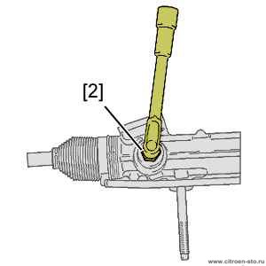 Регулировка : Упор зубчатой рейки рулевого механизма 2. Снятие