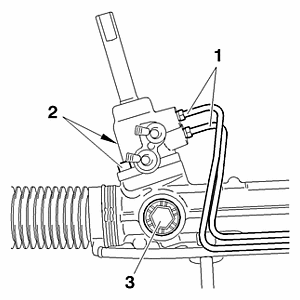 Снятие – установка : Клапан усилителя рулевого управления 1. Снятие