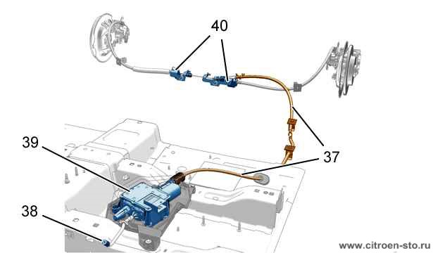 Презентация механических узлов : Автомобиль CITROEN C4 PICASSO 7.8. Стояночный тормоз с элекроприводом
