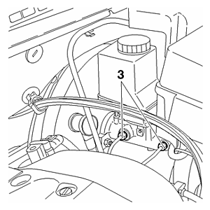 Снятие – установка : Главный тормозной цилиндр 2.1. Автомобиль с антиблокировочной системой (ABS)