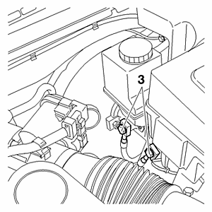 Снятие – установка : Главный тормозной цилиндр 2.2. Автомобиль с противобуксовочной системой (BASR)