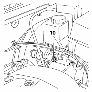 Снятие – установка : Усилитель тормозов 2.1. Автомобиль с антиблокировочной системой (ABS)