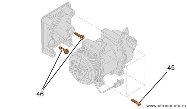 Моменты затяжки : Двигатель tu (8 клапанов) 5.1. Ролик динамического натяжителя